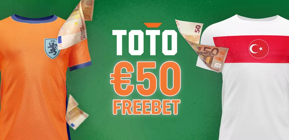 TOTO: €50 Gratis Bets bij €10 Inzet op Nederland - Turkije